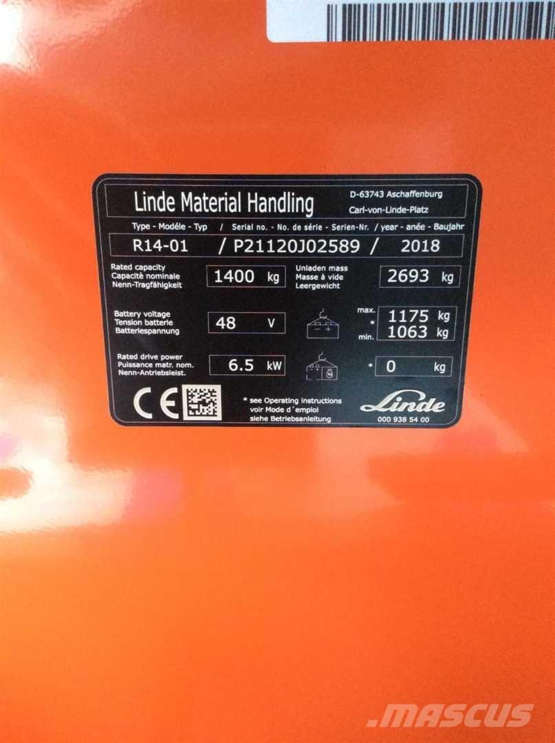 Linde R14 Chariot à mât rétractable