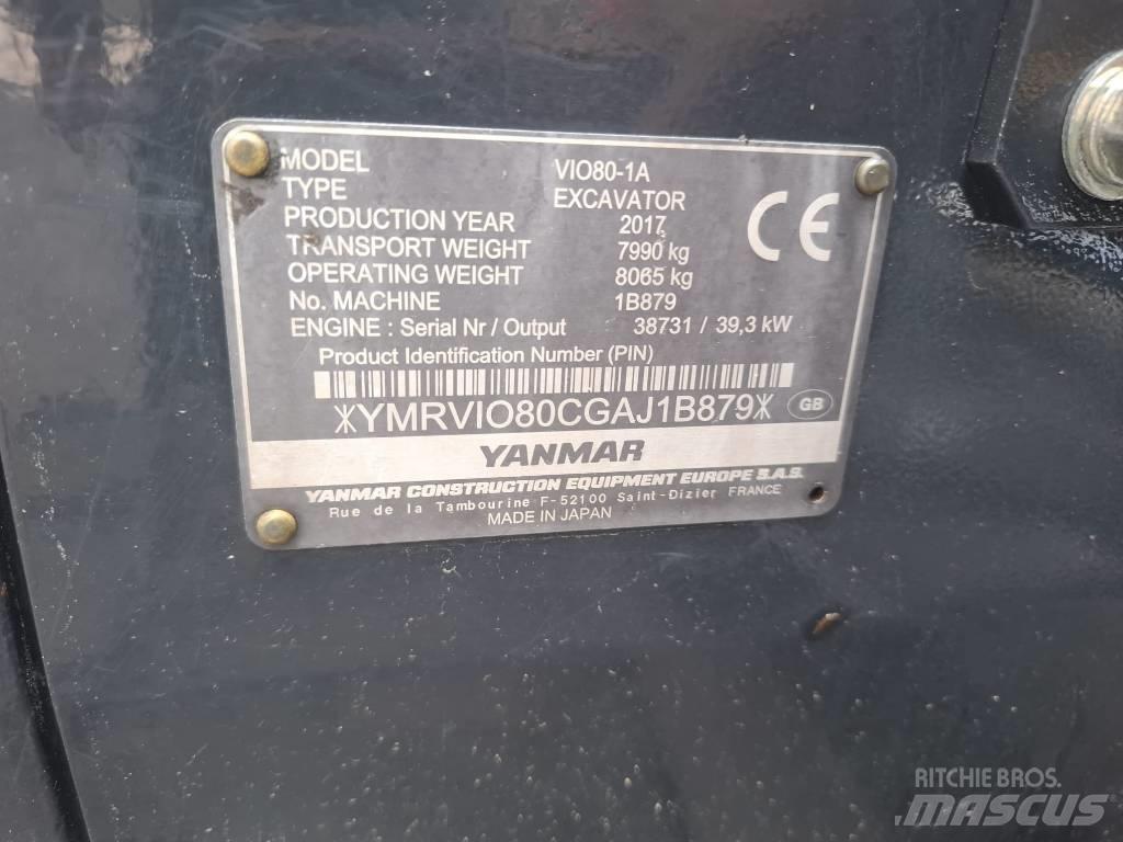 Yanmar Vio 80-1A Mini pelle 7t-12t