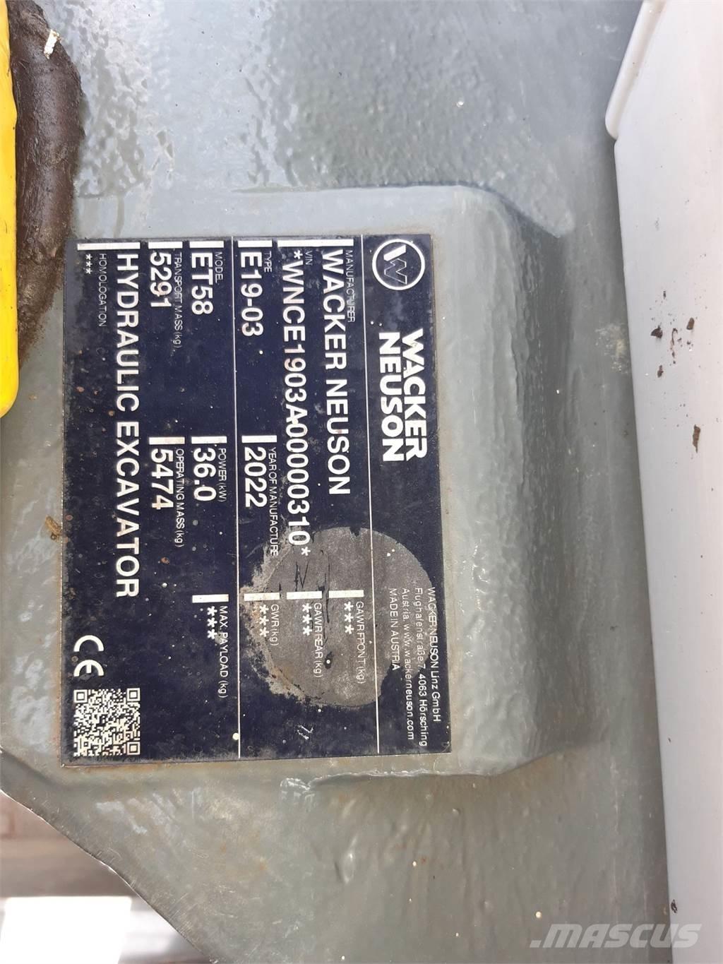 Wacker Neuson ET58 Pelle sur chenilles