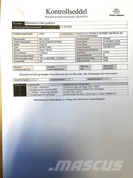 Iveco DAILY 70C18 Camion Fourgon