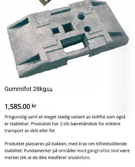  Skiltfot Autres accessoires