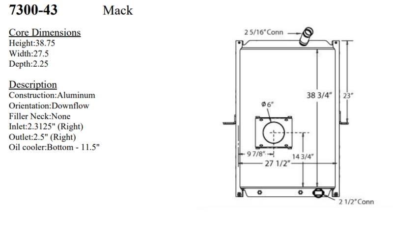 Mack MRU Radiateurs