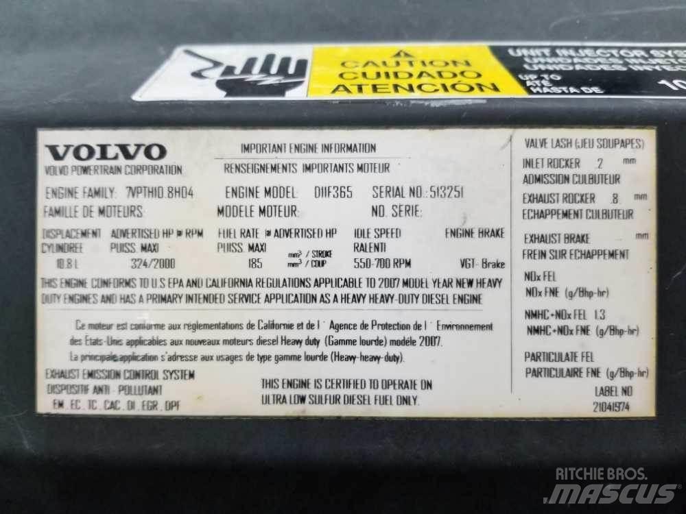 Volvo D11F Moteur