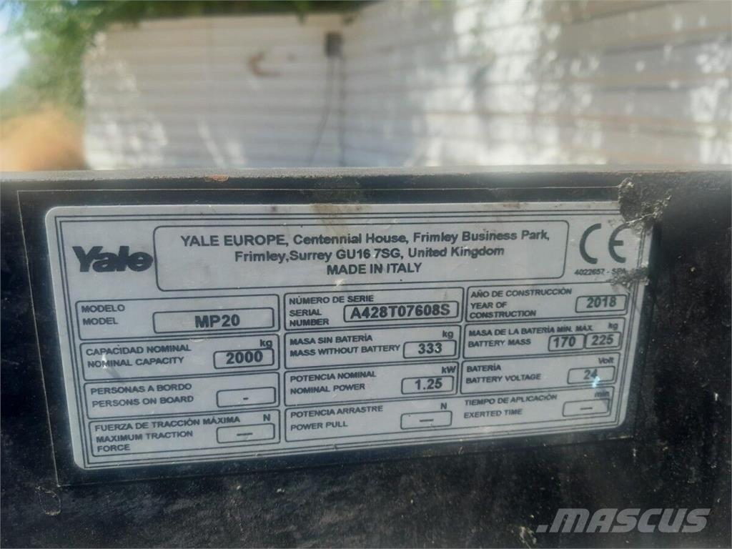 Yale MP20 Manutention - Autres
