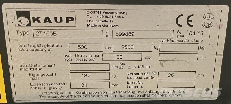 Kaup 2T160B Autres accessoires et composants