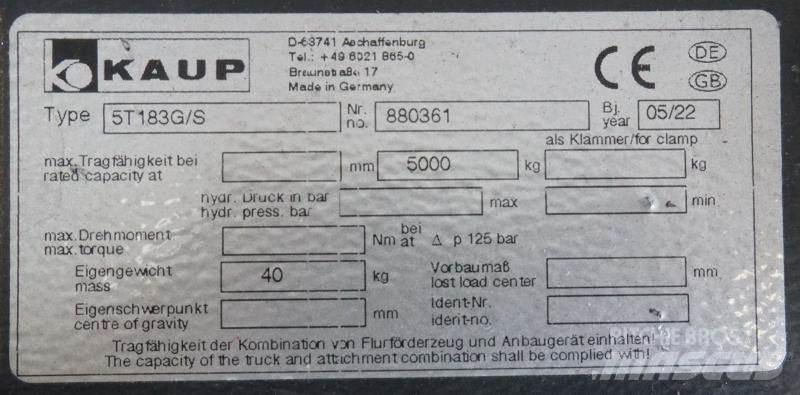 Kaup 5T183G/S Autres accessoires et composants
