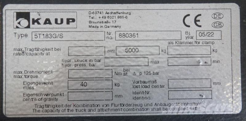 Kaup 5T183G/S Autres accessoires et composants