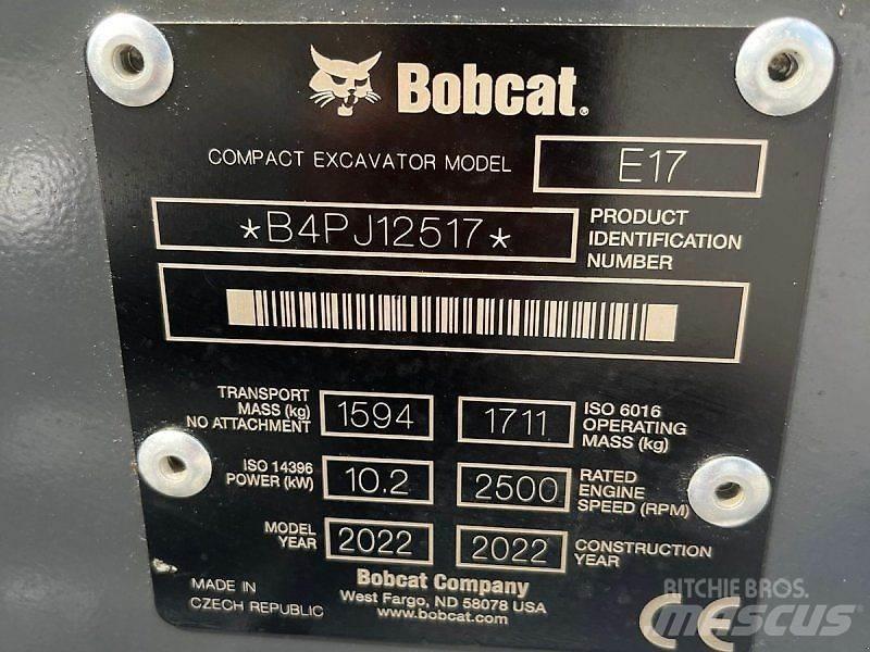 Bobcat E17 Mini pelle < 7t