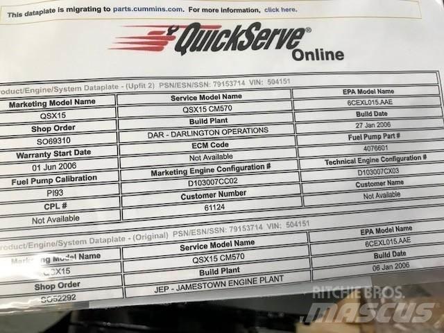 Cummins QSX15 Moteur