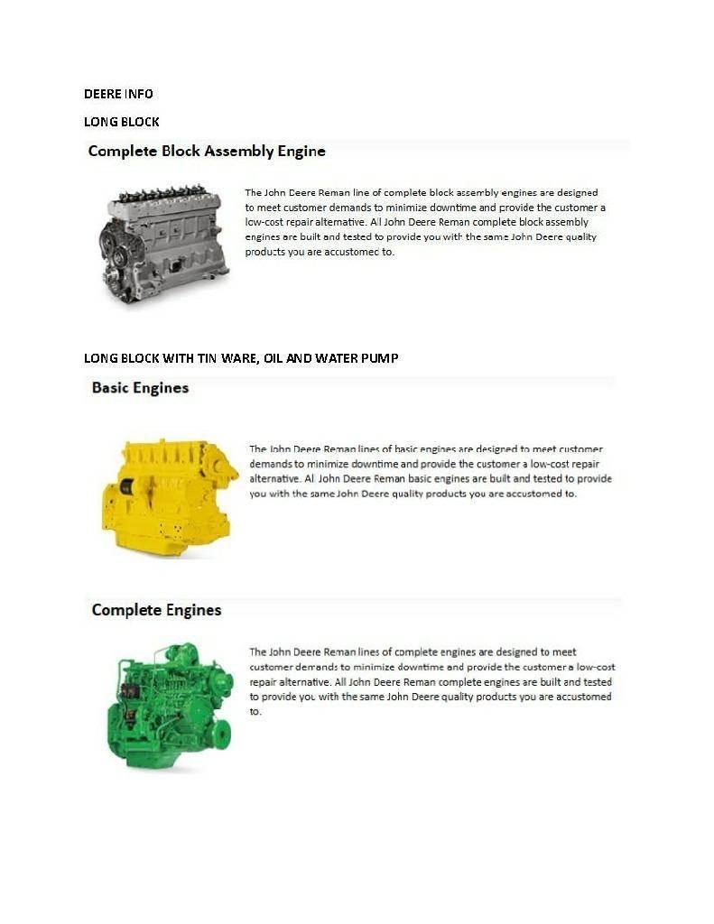 John Deere 4045 Moteur