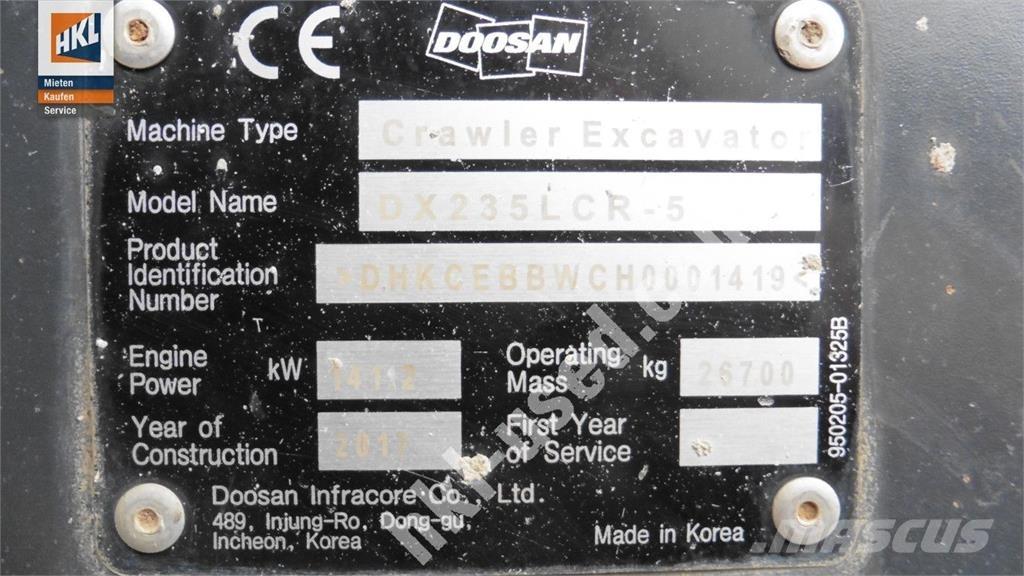 Doosan DX 235 LCR-5 Pelle sur chenilles