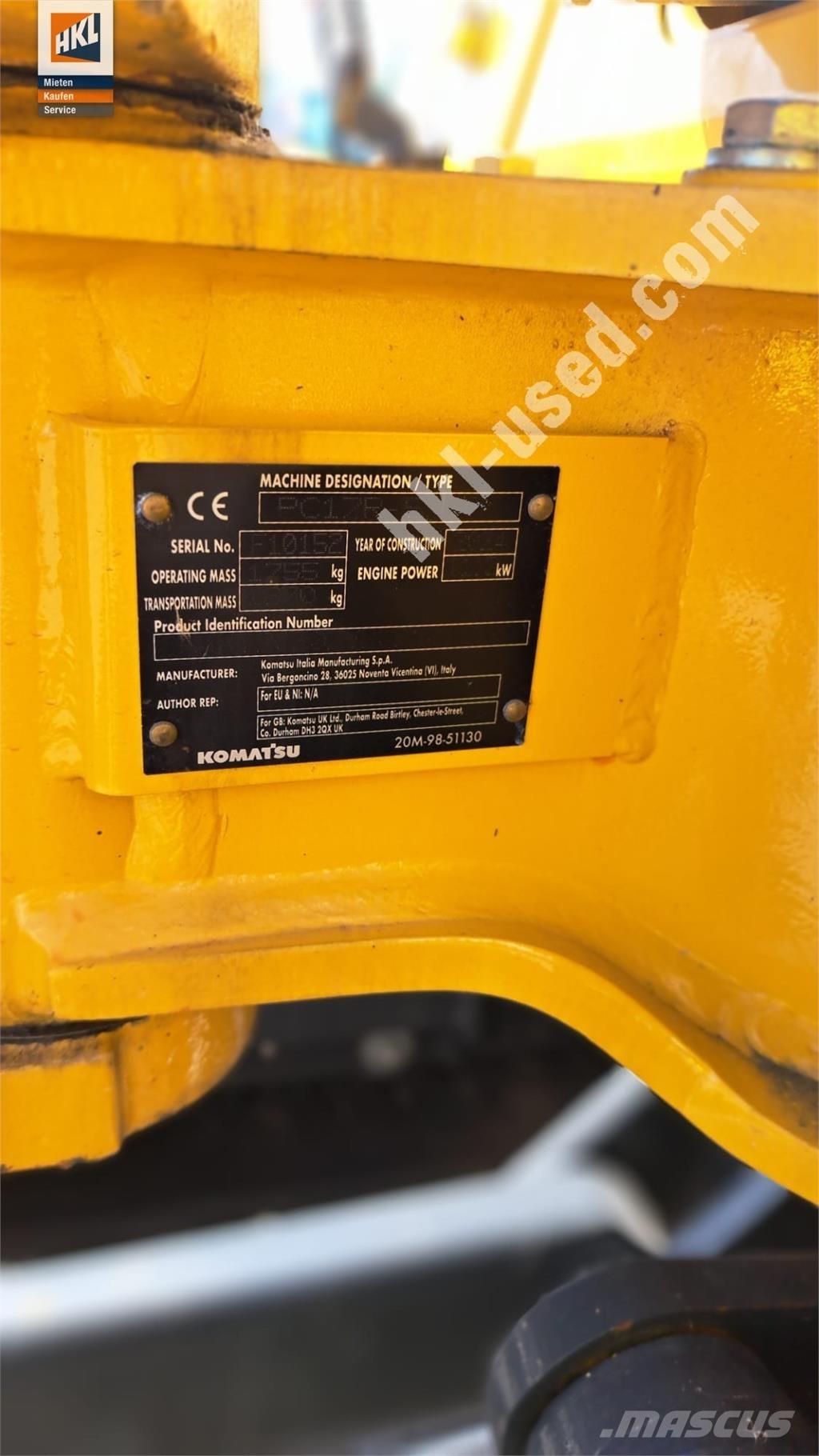 Komatsu PC 17 R-5 Mini pelle < 7t