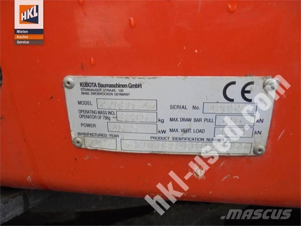 Kubota KX 080-4 Mini pelle < 7t