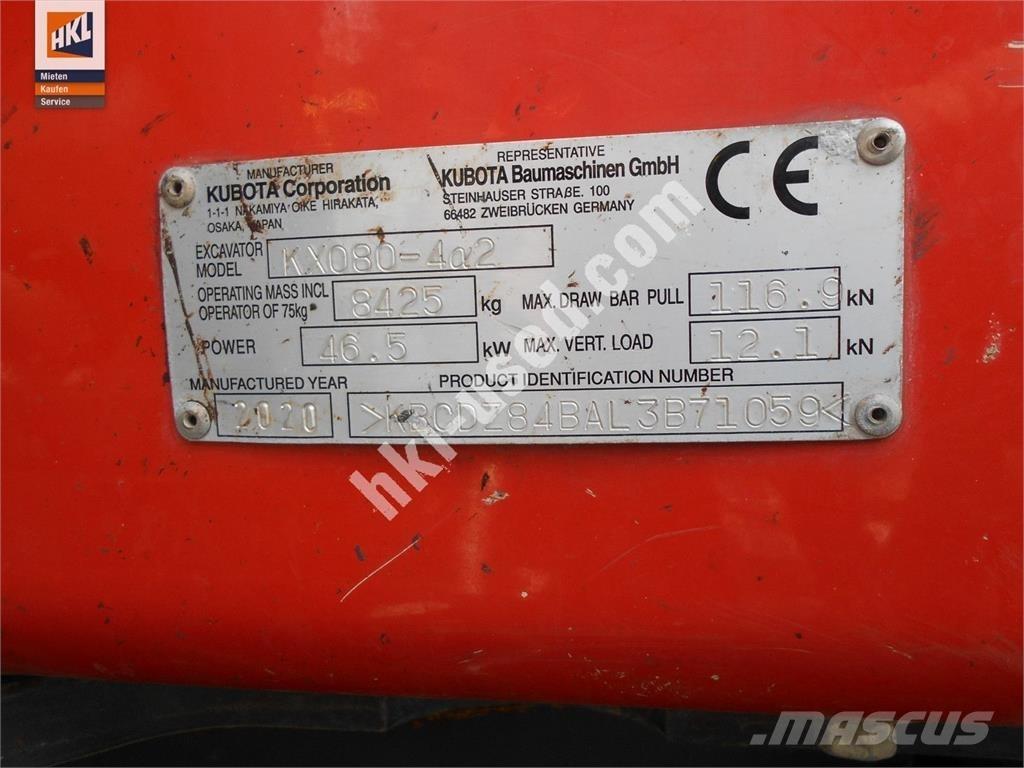Kubota KX 080-4 Mini pelle < 7t
