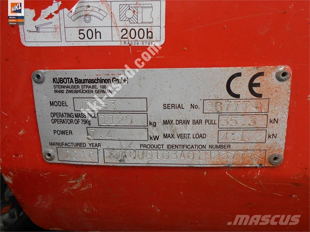 Kubota U 10-3 Mini pelle < 7t