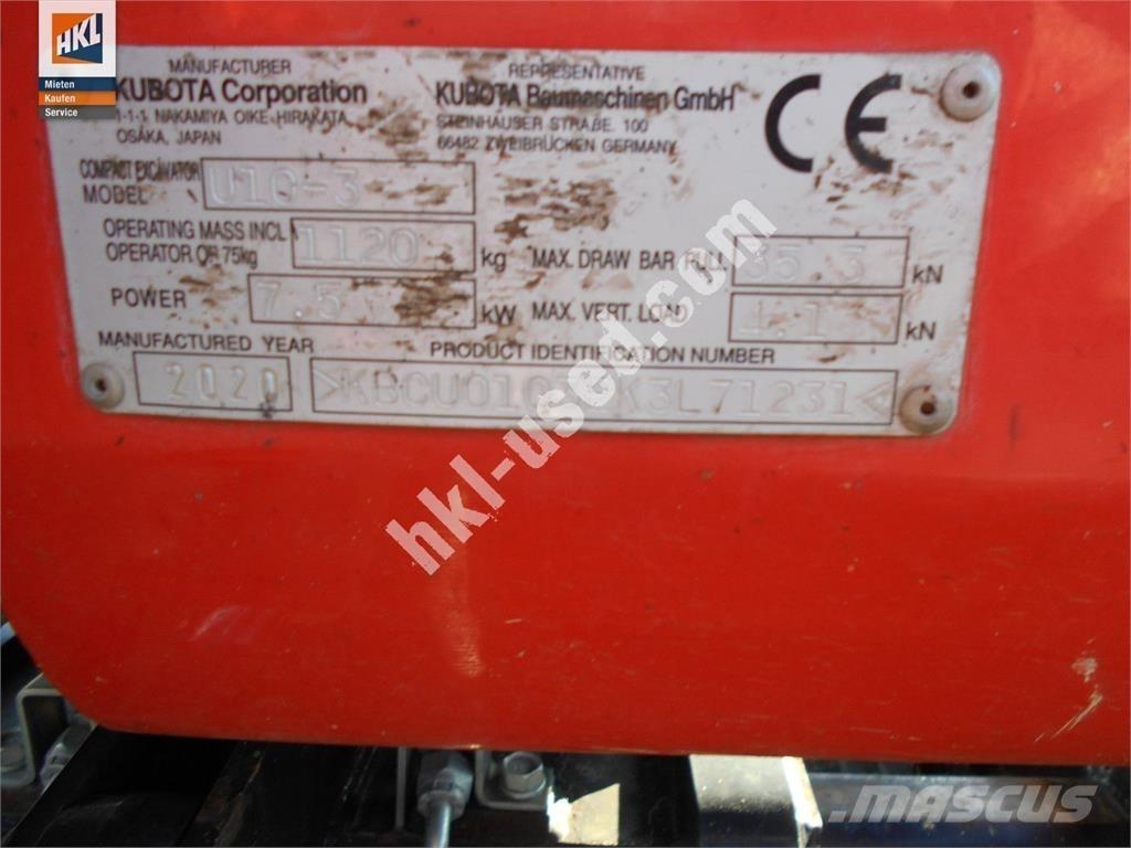 Kubota U 10-3 Mini pelle < 7t