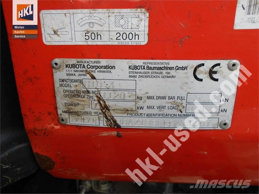 Kubota U 10-3 Mini pelle < 7t
