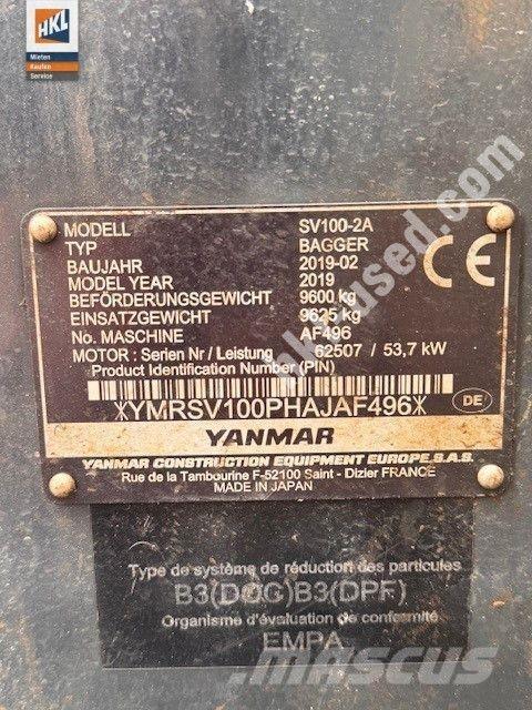 Yanmar SV 100-2 Mini pelle < 7t