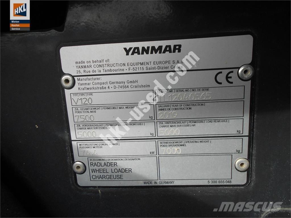 Yanmar V 120 Chargeuse sur pneus