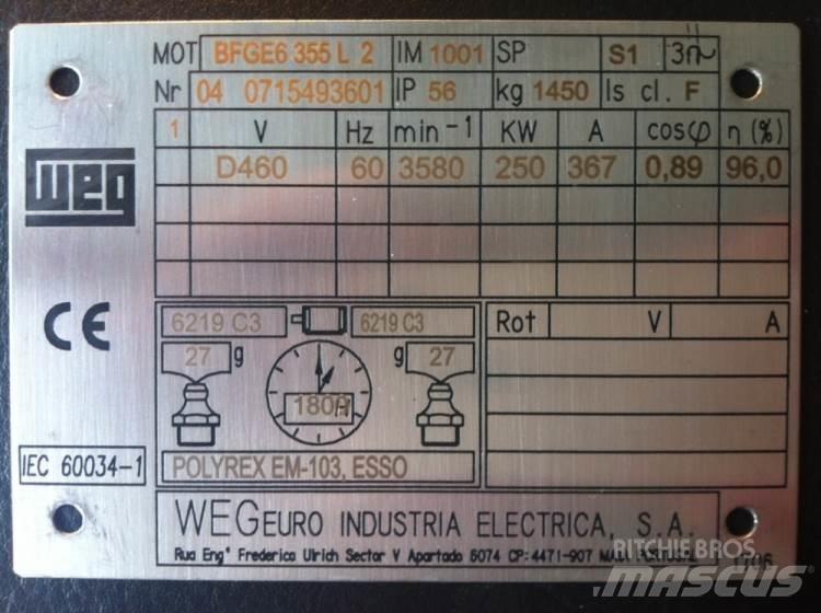  250 kW E-Motor WEG Moteur