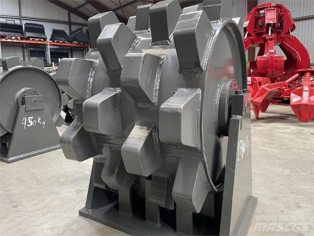  650 mm kompaktorhjul Rouleaux à pneumatiques