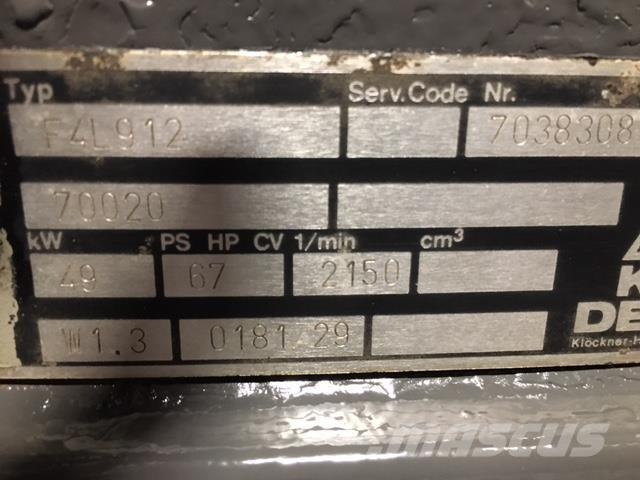Deutz F4L 912 motor Moteur