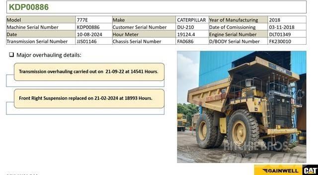 CAT 777E Tombereau articulé