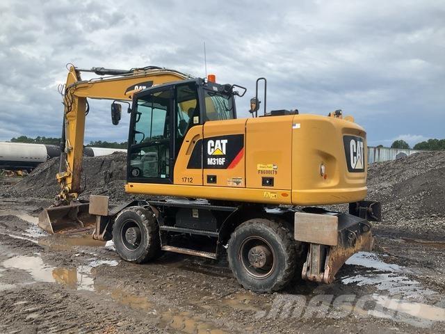 CAT M316F Pelle sur pneus