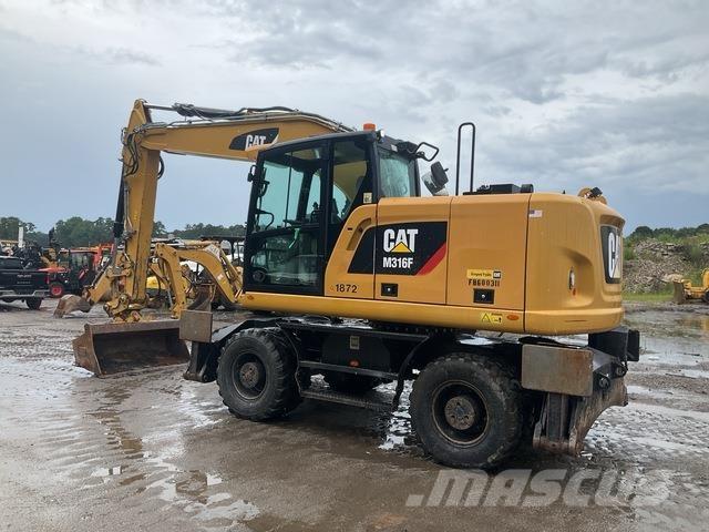 CAT M316F Pelle sur pneus