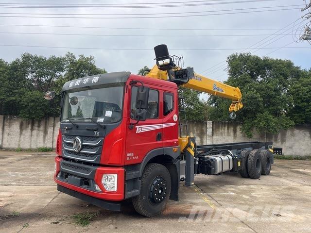 Dongfeng T5 Camion plateau ridelle avec grue