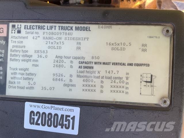 Hyster E40MM Chariots élévateurs électriques