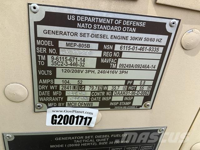  MCII MEP-805B Générateurs diesel