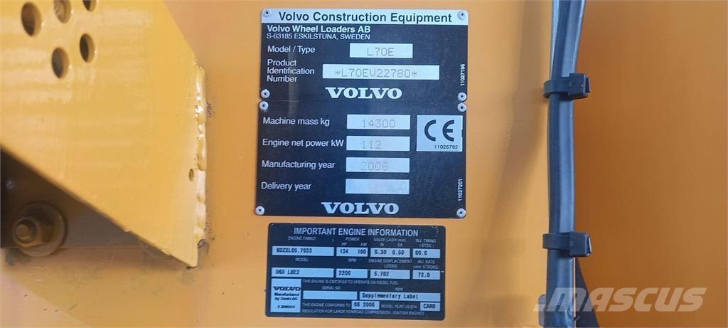 Volvo L70E Chargeuse sur pneus