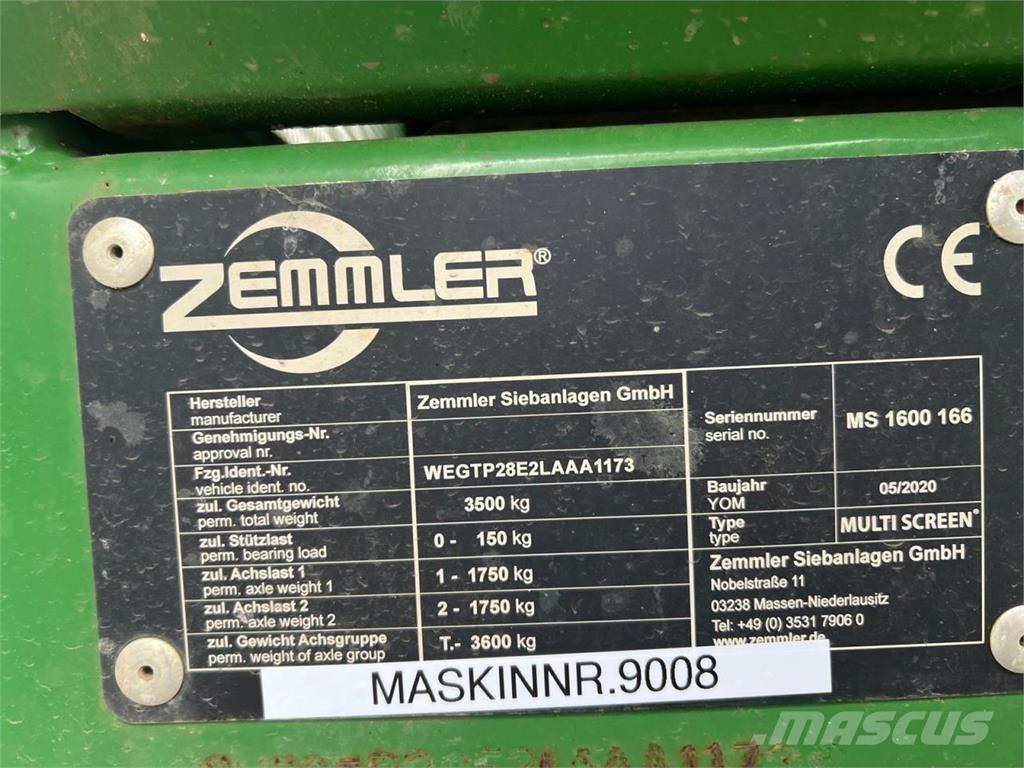 Zemmler MS1600 Station de triage