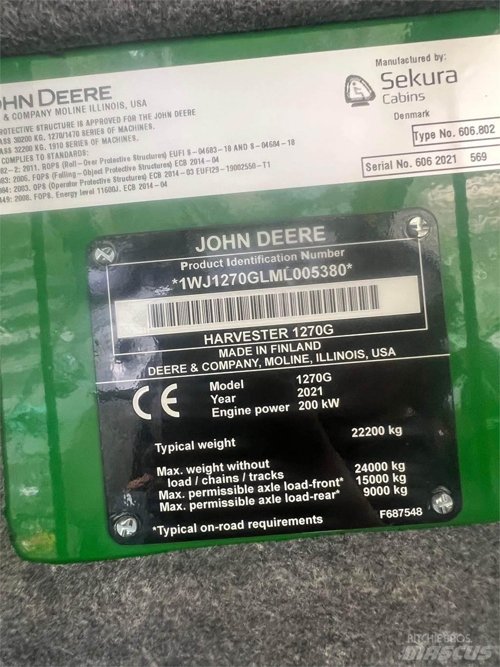 John Deere 1270G Abatteuse