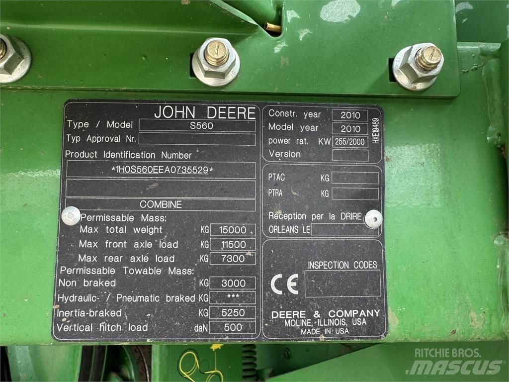 John Deere S560 Moissonneuse batteuse
