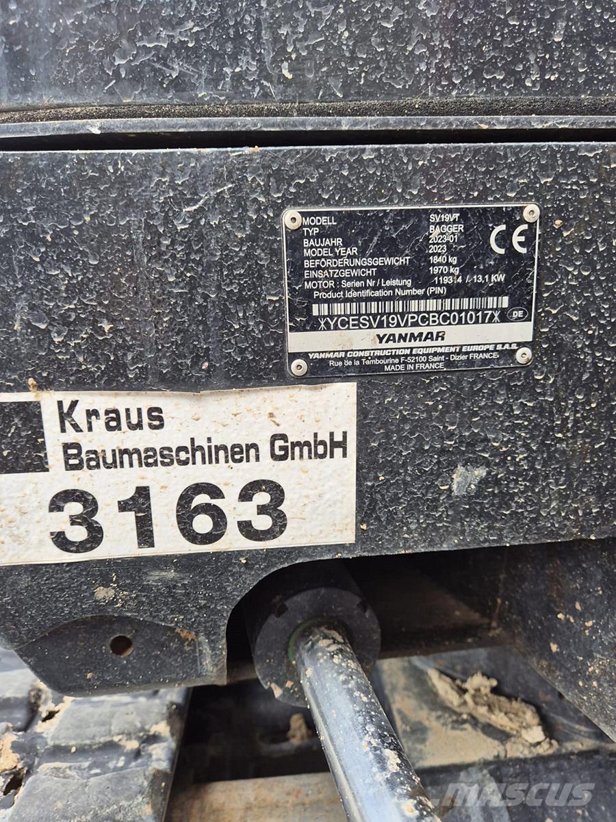 Yanmar SV 19 Mini pelle < 7t