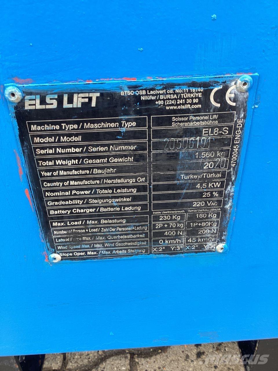 ELS LIFT EL8-S Nacelle ciseaux