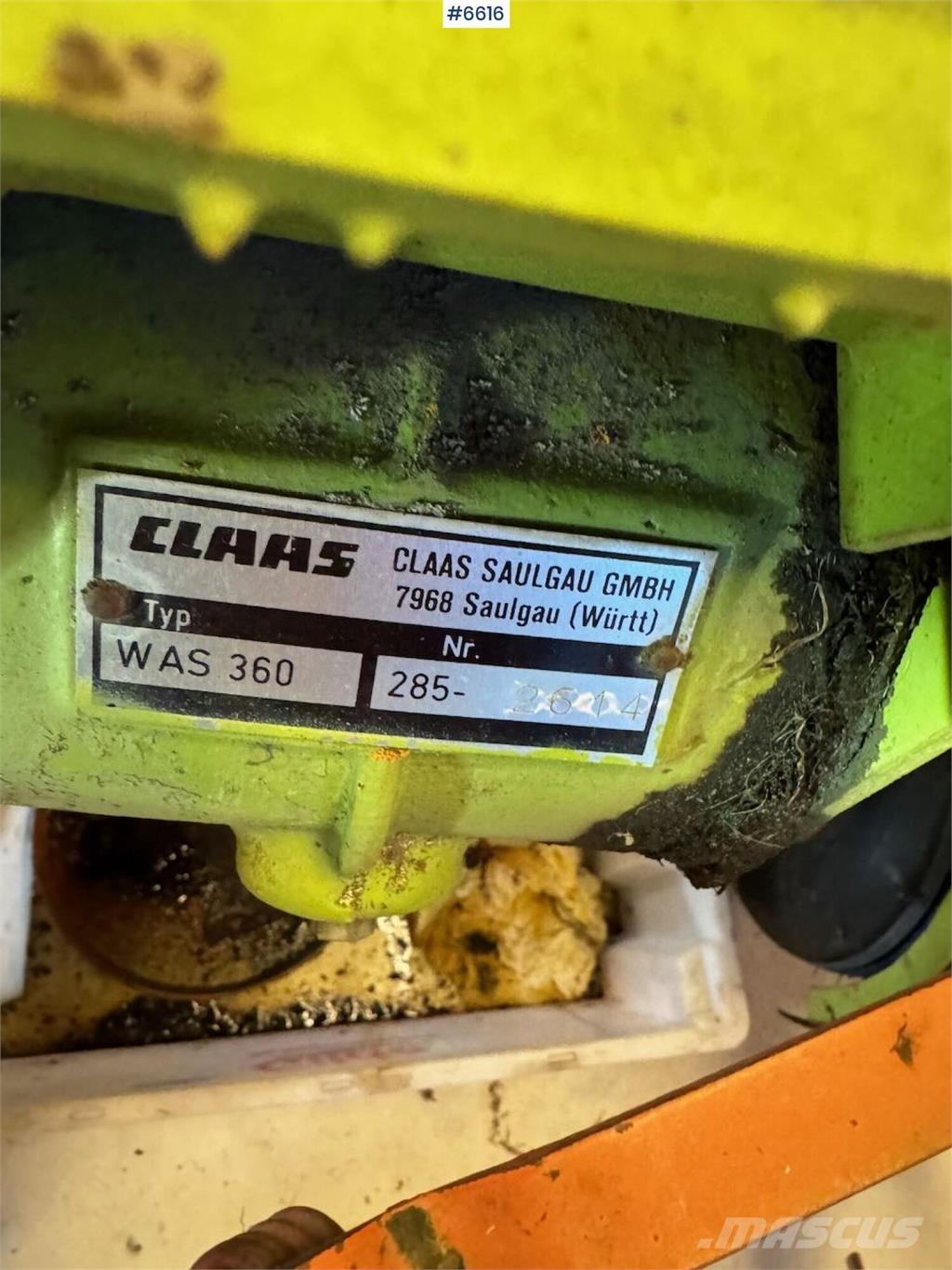 CLAAS WAS 360 Autres matériels de récolte et d'arrachage