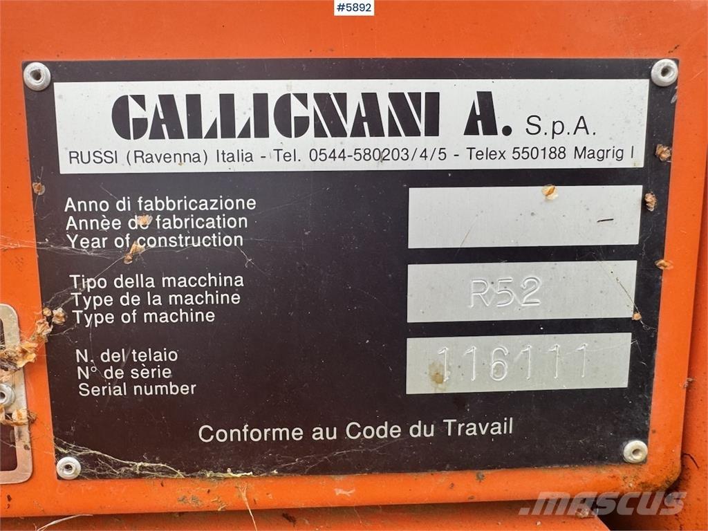 Gallignani R52 Autres matériels de récolte et d'arrachage