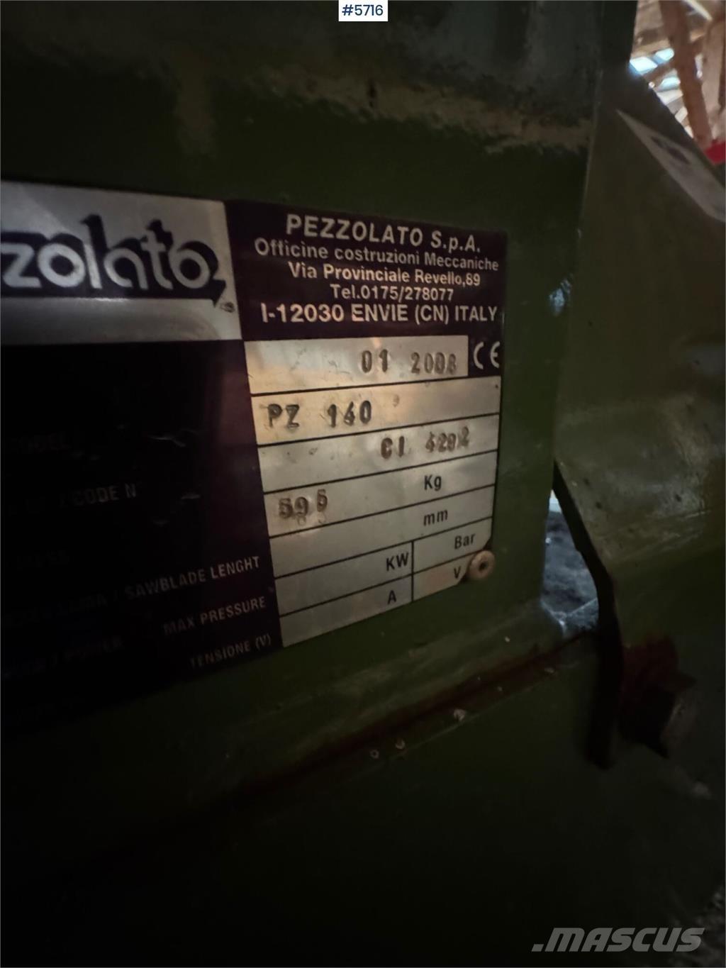 Pezzolato PZ 140 Autres accessoires pour matériel forestier