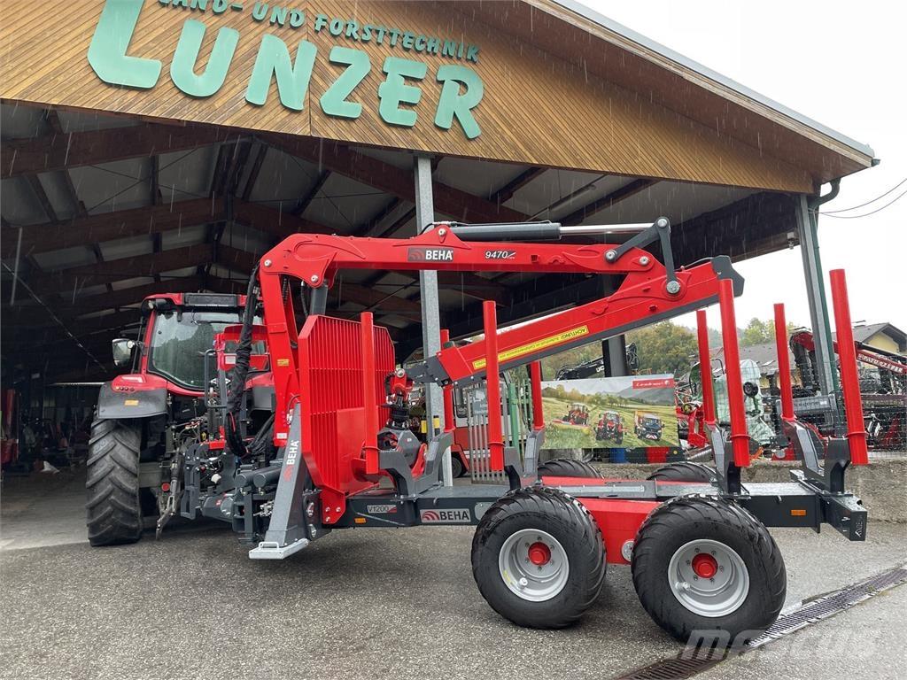 Beha V1200 + 9470 Remorque forestière avec grue