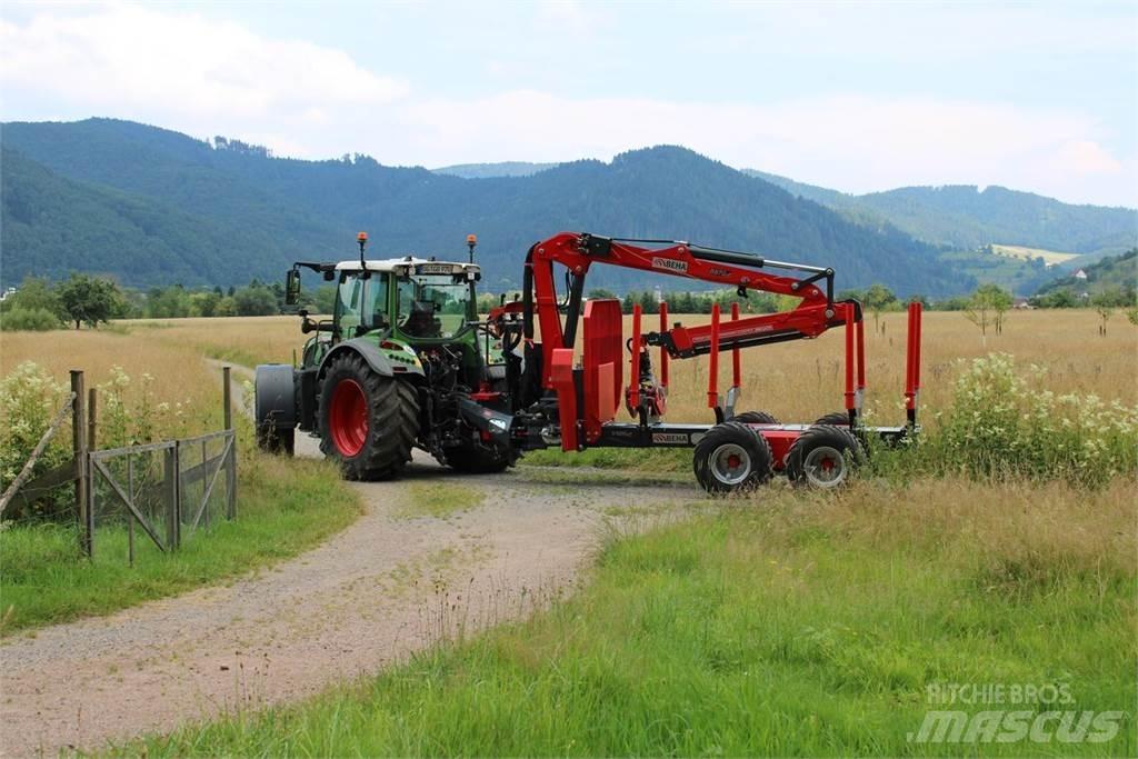 Beha V1200 mit 8870 Remorque forestière avec grue