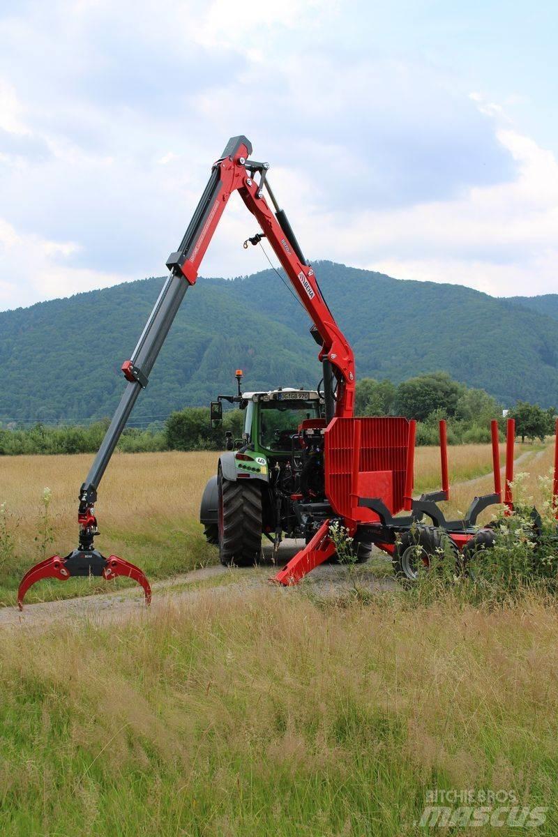 Beha V1200 mit 8870 Remorque forestière avec grue