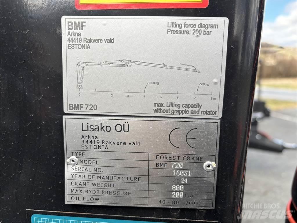 BMF 10T2+720 Remorque forestière avec grue
