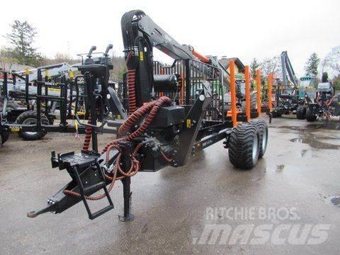 BMF 12T2 pro + 750 HP Remorque forestière avec grue