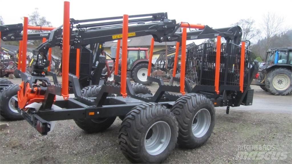 BMF 14T2 + 850 HP Remorque forestière avec grue