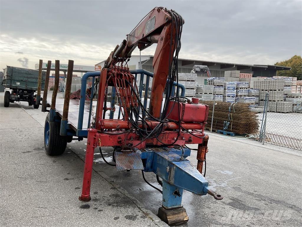  Eigenbau Remorque forestière avec grue
