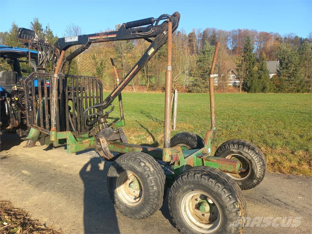 Farma 6to Remorque forestière avec grue