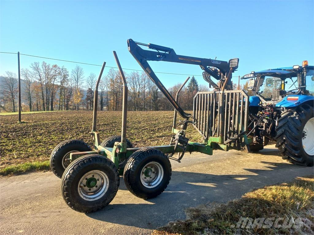Farma 6to Remorque forestière avec grue